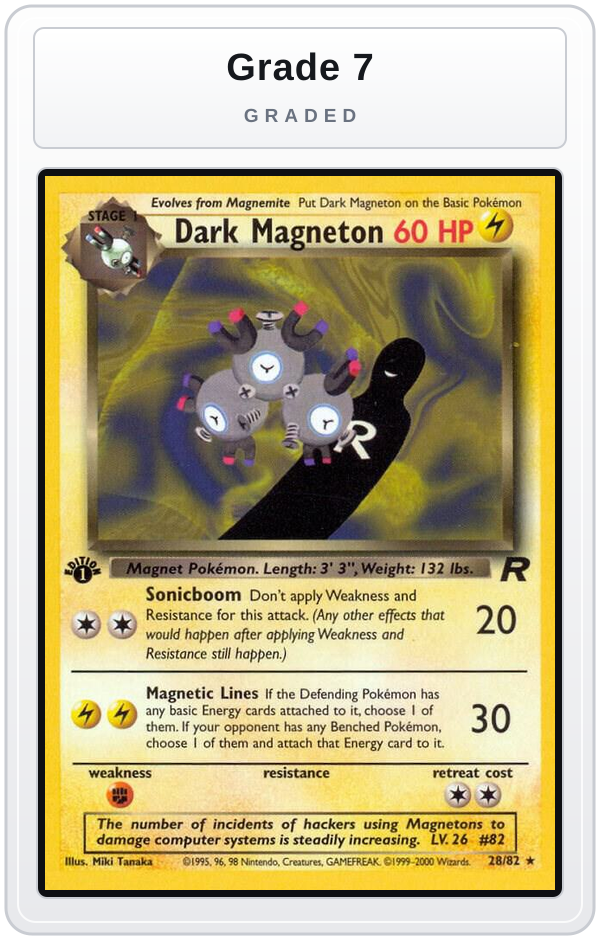 Graded - Dark Magneton (28) — Grade 7 graded overlay