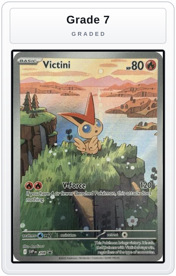 Graded - Victini - 208 — Grade 7 graded overlay