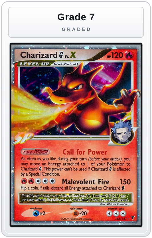 Graded - Charizard G Lv.X — Grade 7 graded overlay
