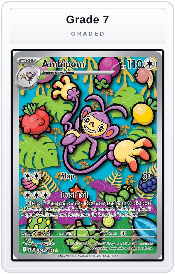 Graded - Ambipom - 107/094 — Grade 7 graded overlay