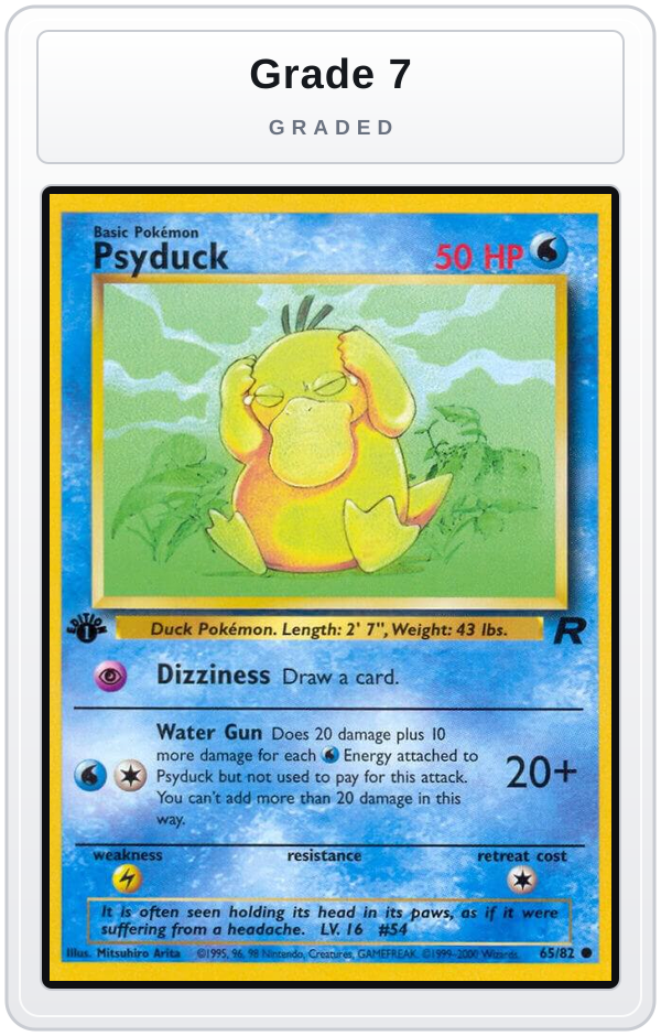 Graded - Psyduck — Grade 7 graded overlay