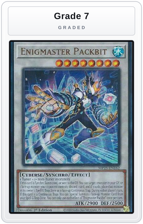 Graded - Enigmaster Packbit — Grade 7 graded overlay