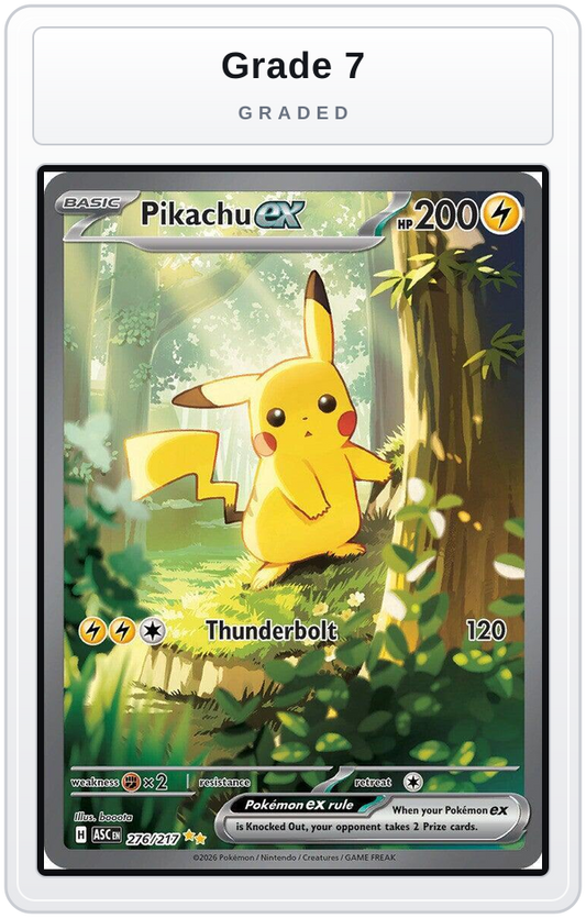 Graded - Pikachu ex - 276/217 — Grade 7 graded overlay