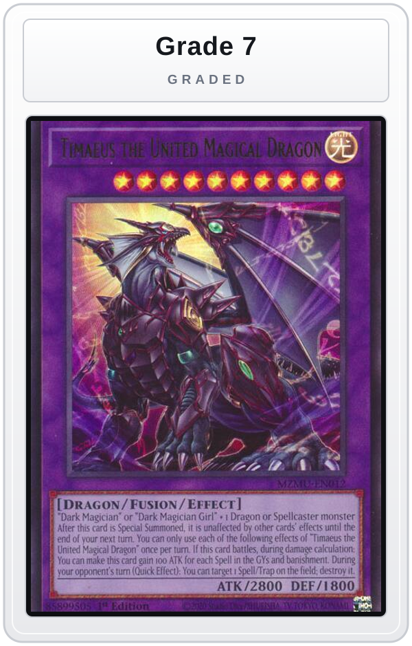 Graded - Timaeus the United Magical Dragon — Grade 7 graded overlay