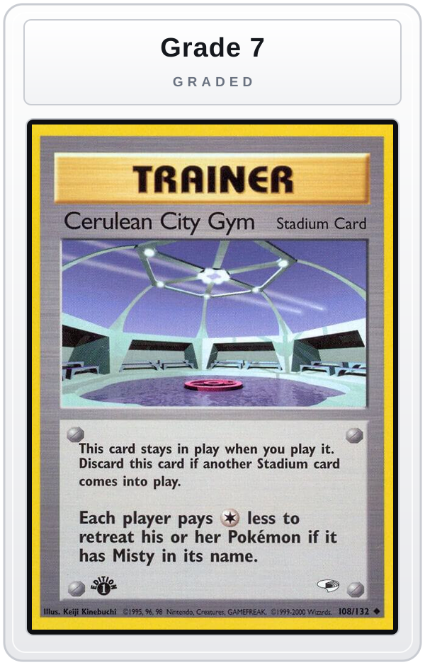 Graded - Cerulean City Gym — Grade 7 graded overlay