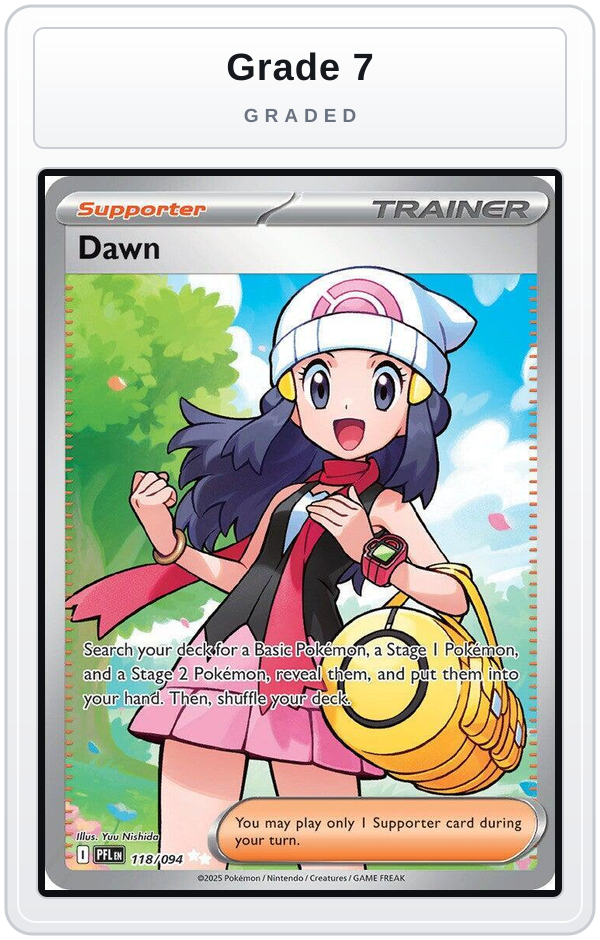 Graded - Dawn - 118/094 — Grade 7 graded overlay