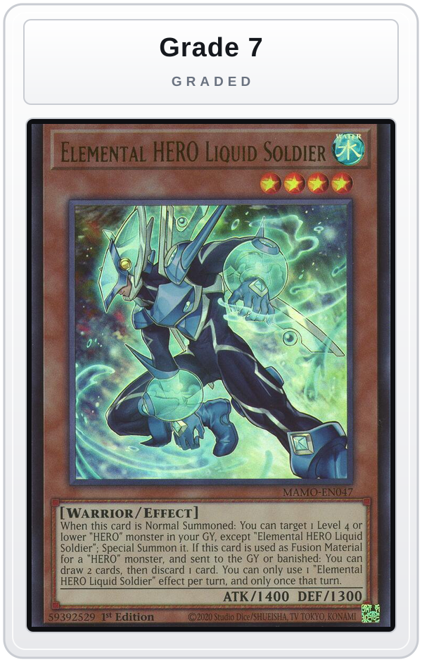 Graded - Elemental HERO Liquid Soldier — Grade 7 graded overlay