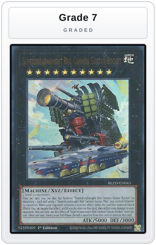 Graded - Superdreadnought Rail Cannon Gustav Rocket — Grade 7 graded overlay