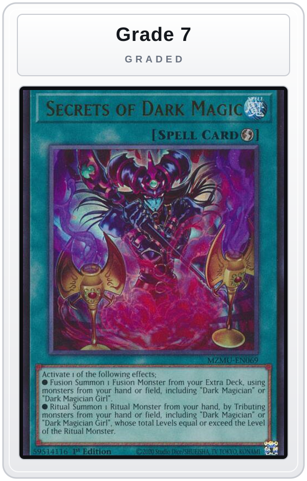 Graded - Secrets of Dark Magic — Grade 7 graded overlay