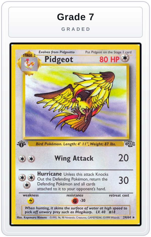 Graded - Pidgeot (24) — Grade 7 graded overlay