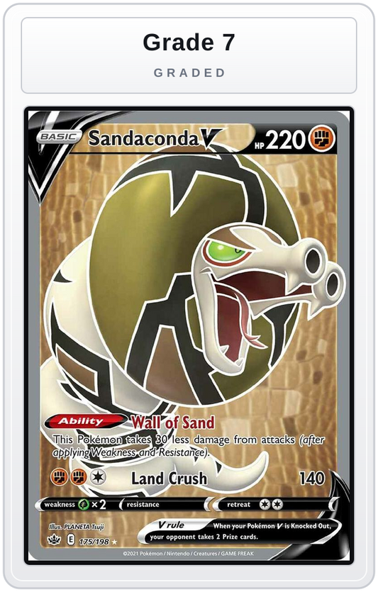 Graded - Sandaconda V (Full Art) — Grade 7 graded overlay