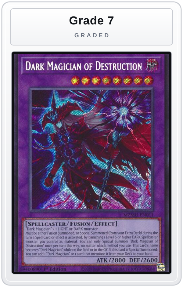 Graded - Dark Magician of Destruction — Grade 7 graded overlay