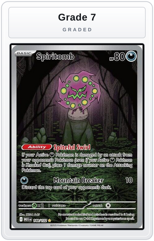 Graded - Spiritomb - 148/132 — Grade 7 graded overlay
