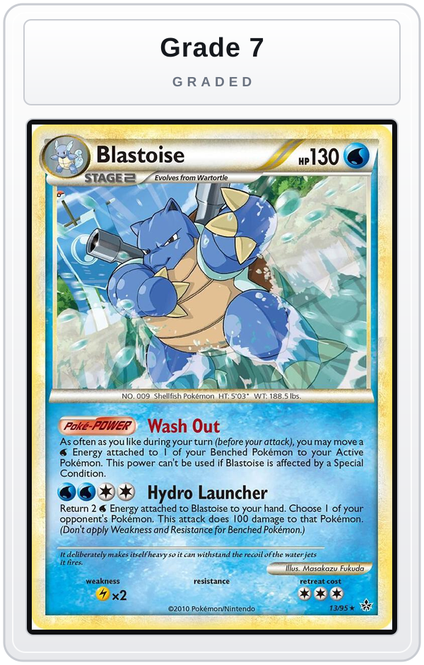 Graded - Blastoise — Grade 7 graded overlay