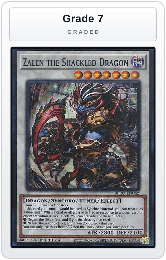 Graded - Zalen the Shackled Dragon — Grade 7 graded overlay