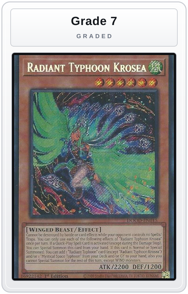 Graded - Radiant Typhoon Krosea — Grade 7 graded overlay