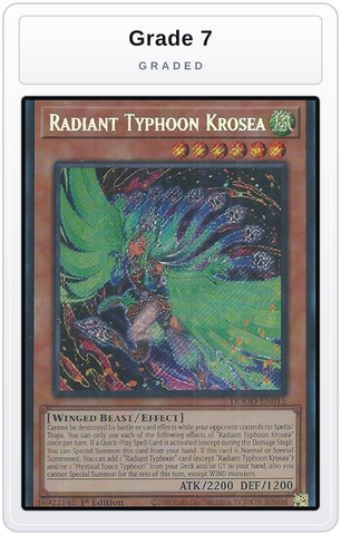 Graded - Radiant Typhoon Krosea — Grade 7 graded overlay