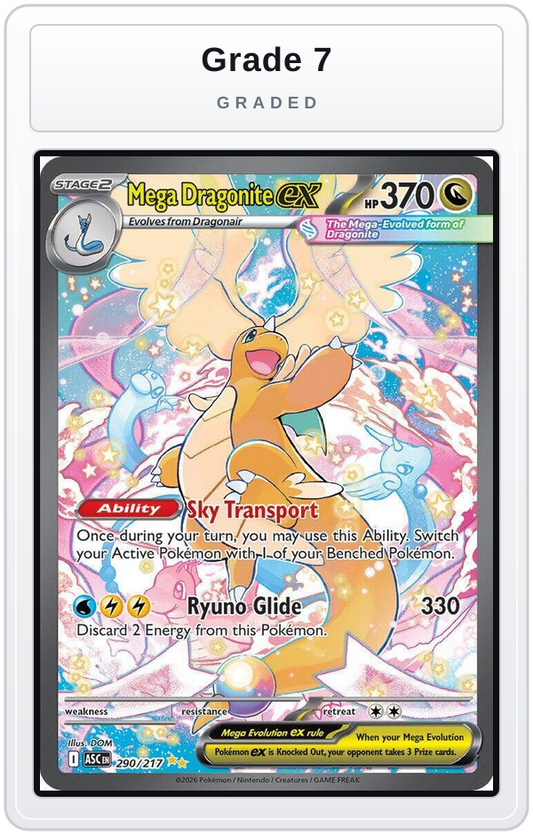 Graded - Mega Dragonite ex - 290/217 — Grade 7 graded overlay