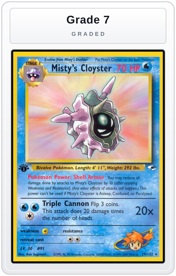 Graded - Misty's Cloyster — Grade 7 graded overlay