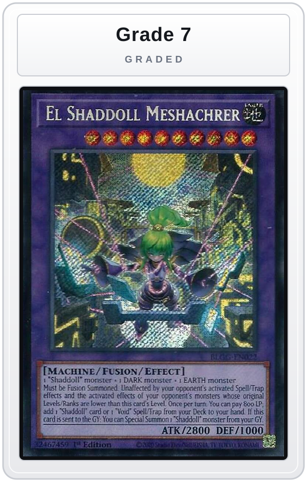 Graded - El Shaddoll Meshachrer — Grade 7 graded overlay
