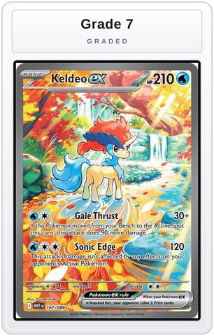 Graded - Keldeo ex - 167/086 — Grade 7 graded overlay