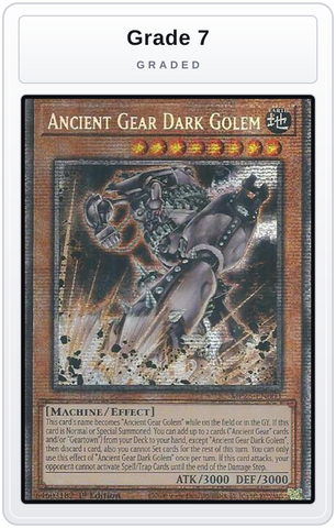Graded - Ancient Gear Dark Golem — Grade 7 graded overlay