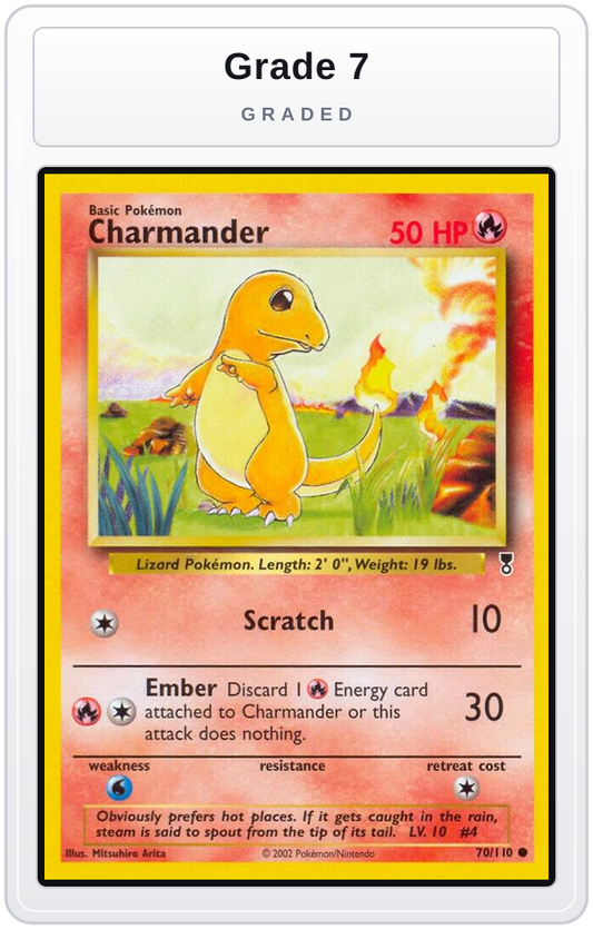 Graded - Charmander — Grade 7 graded overlay