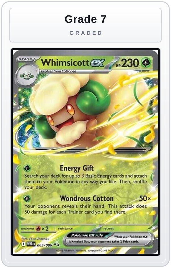 Graded - Whimsicott ex — Grade 7 graded overlay