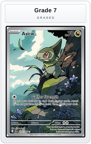 Graded - Axew - 145/086 — Grade 7 graded overlay