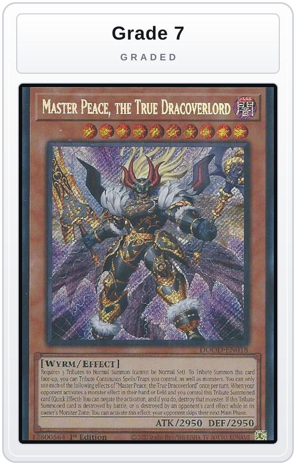 Graded - Master Peace, the True Dracoverlord — Grade 7 graded overlay