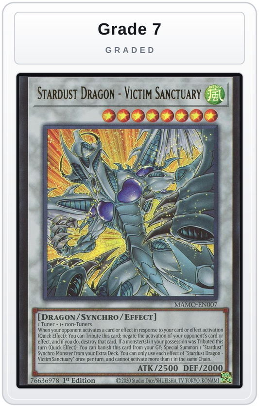 Graded - Stardust Dragon - Victim Sanctuary — Grade 7 graded overlay