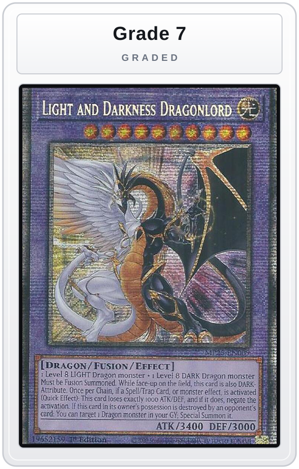 Graded - Light and Darkness Dragonlord — Grade 7 graded overlay