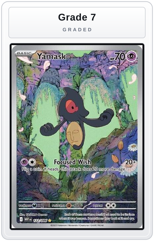 Graded - Yamask - 122/086 — Grade 7 graded overlay