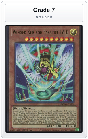 Graded - Winged Kuriboh Sabatiel LV10 — Grade 7 graded overlay