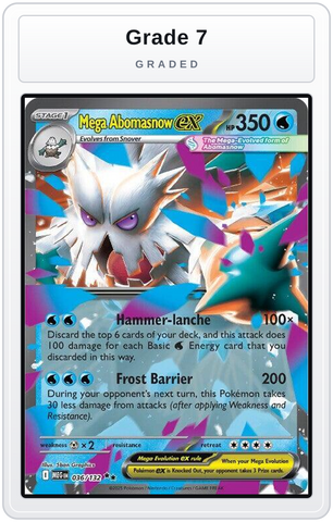 Graded - Mega Abomasnow ex - 036/132 — Grade 7 graded overlay