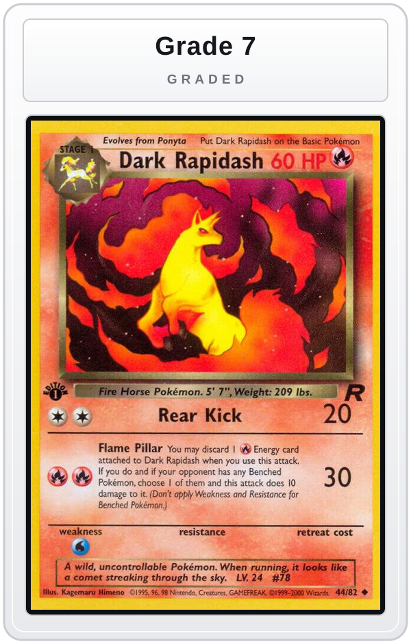Graded - Dark Rapidash — Grade 7 graded overlay