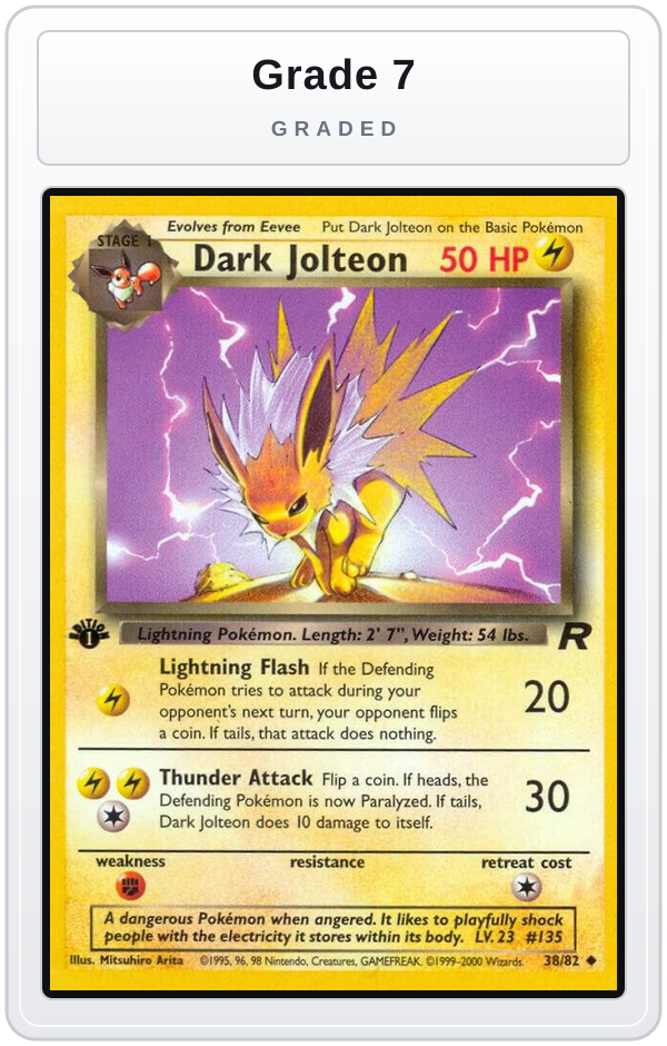 Graded - Dark Jolteon — Grade 7 graded overlay