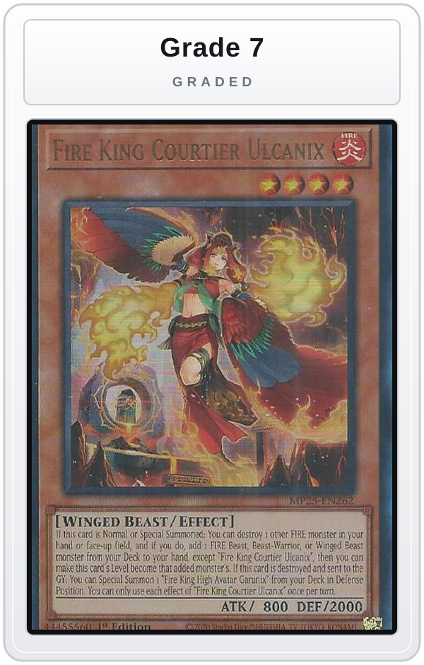 Graded - Fire King Courtier Ulcanix — Grade 7 graded overlay