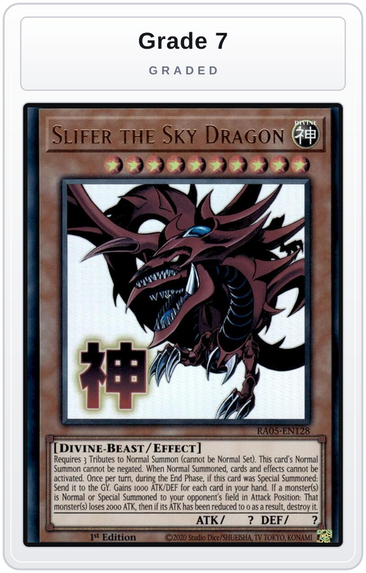 Graded - Slifer the Sky Dragon — Grade 7 graded overlay