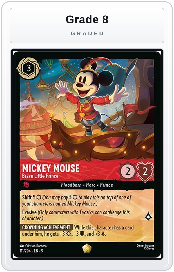 Graded - Mickey Mouse - Brave Little Prince — Grade 8 graded overlay