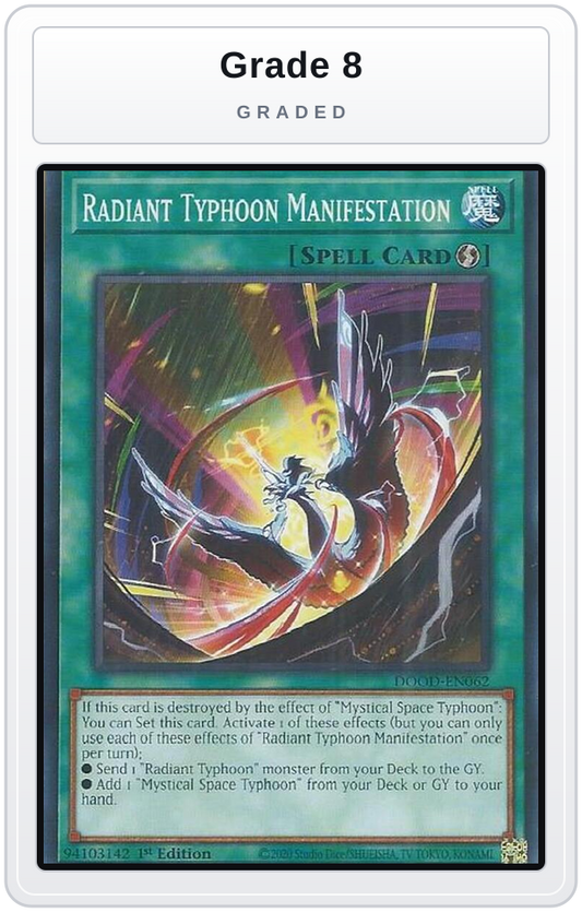 Graded - Radiant Typhoon Manifestation — Grade 8 graded overlay
