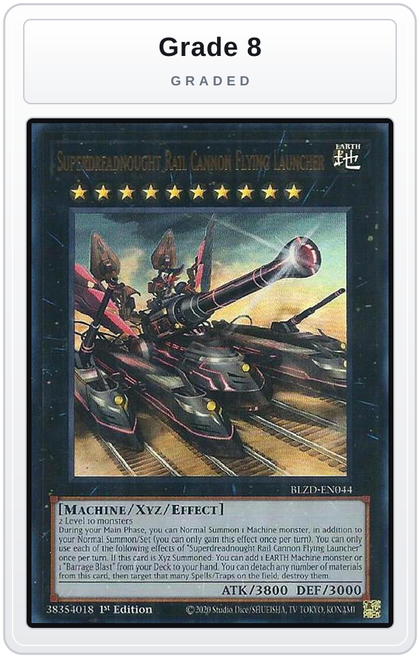 Graded - Superdreadnought Rail Cannon Flying Launcher — Grade 8 graded overlay