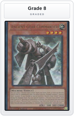 Graded - Ancient Gear Commander — Grade 8 graded overlay