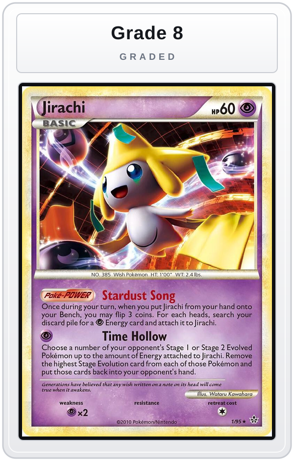 Graded - Jirachi — Grade 8 graded overlay