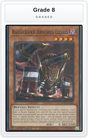 Graded - Ragnaraika Armored Lizard — Grade 8 graded overlay