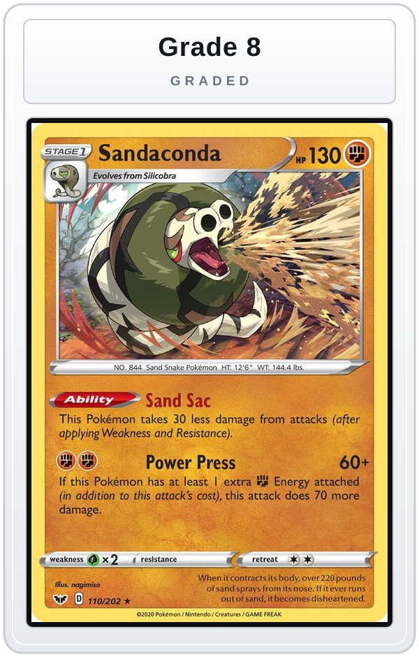 Graded - Sandaconda (110) — Grade 8 graded overlay