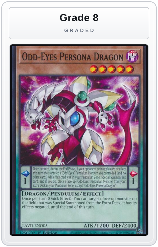Graded - Odd-Eyes Persona Dragon — Grade 8 graded overlay
