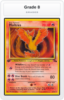 Graded - Moltres (27) — Grade 8 graded overlay