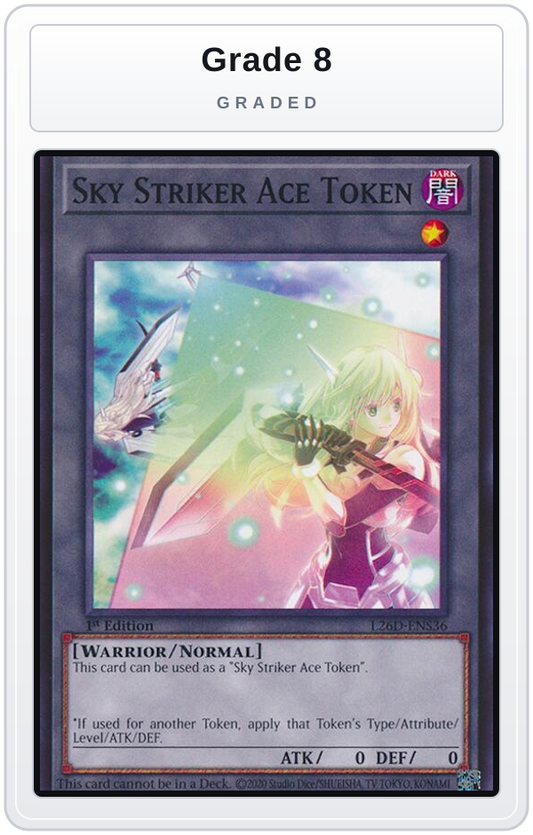 Graded - Sky Striker Ace Token — Grade 8 graded overlay