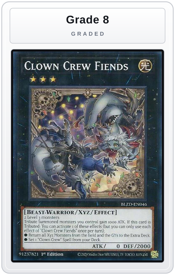 Graded - Clown Crew Fiends — Grade 8 graded overlay